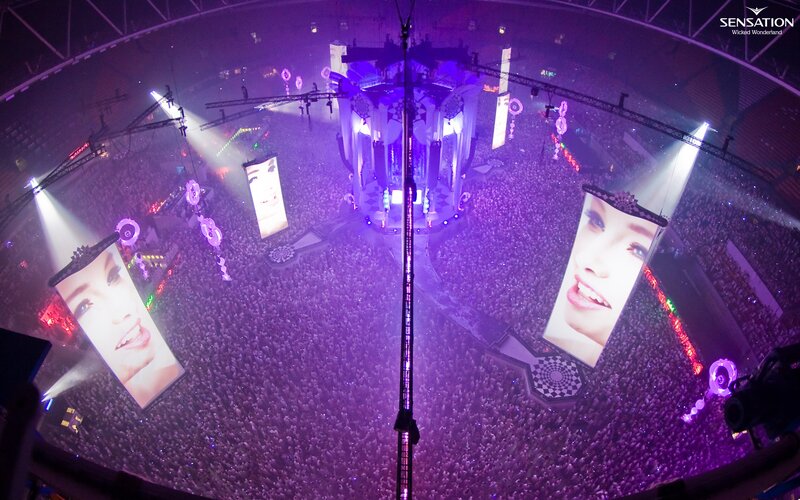 Crowd at Music Festival — Purple