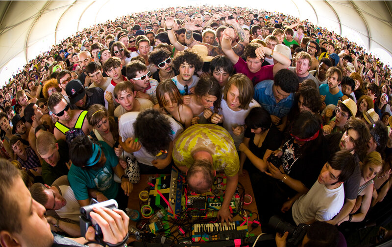 Crowd at music festival