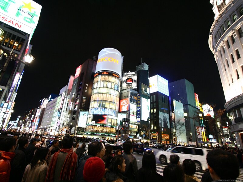 Crowd at Night in City