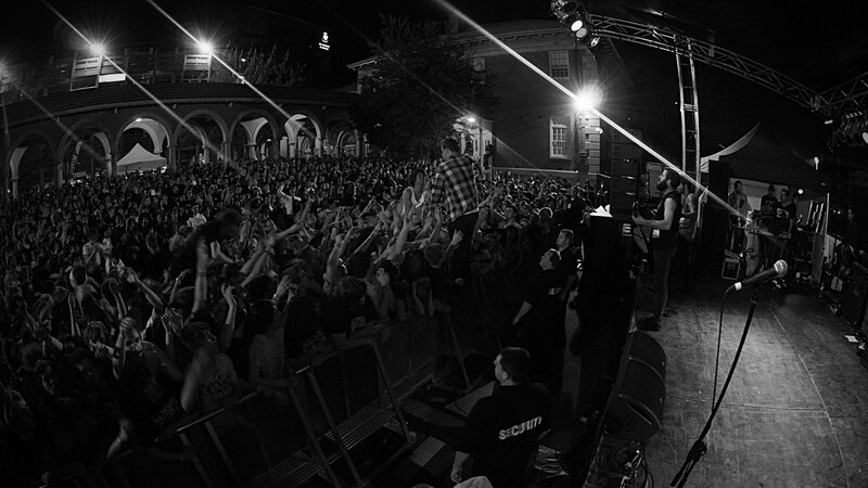 Crowd at Outdoor Concert — Black, Energetic