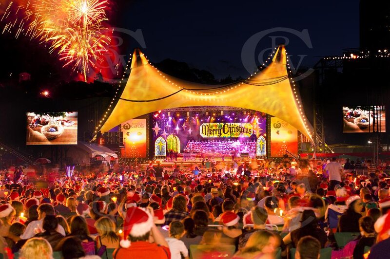 Crowd at Outdoor Concert — Yellow