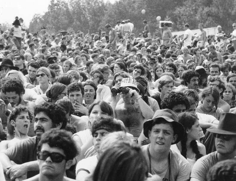 Crowd at outdoor music festival