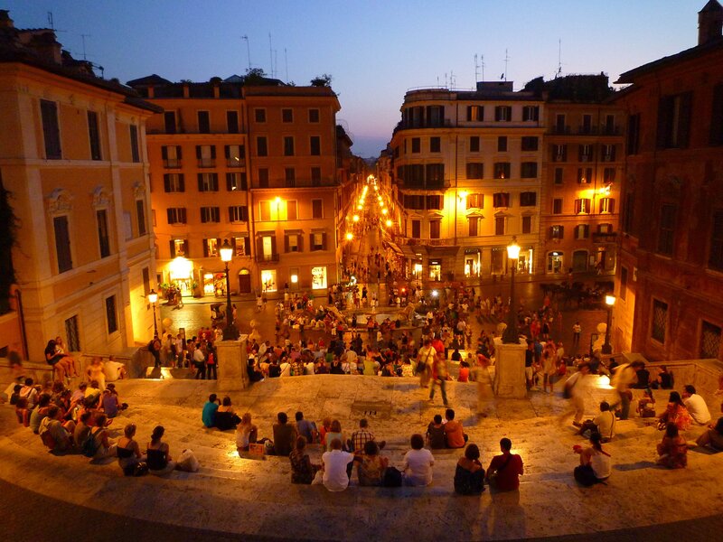 Crowd at Piazza Di Spagna