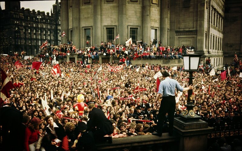 Crowd at Political Rally — Red