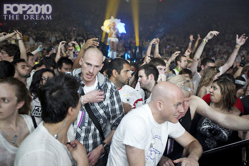 Crowd at pop concert