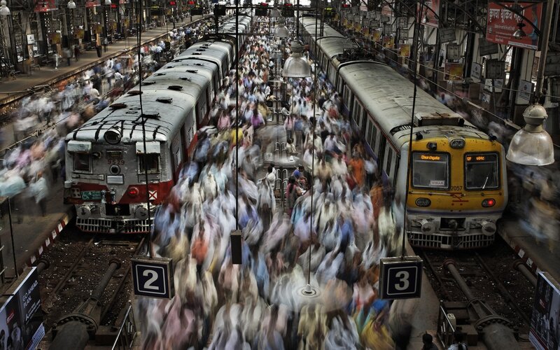 Crowd at Train Station