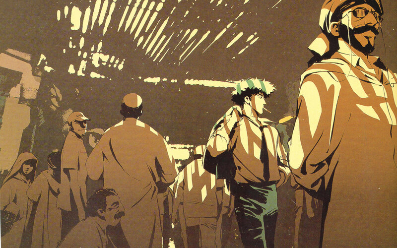 Crowd in a dimly lit alley