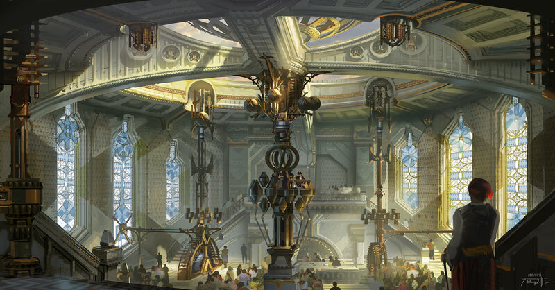 Crowd in Grand Hall — Gray
