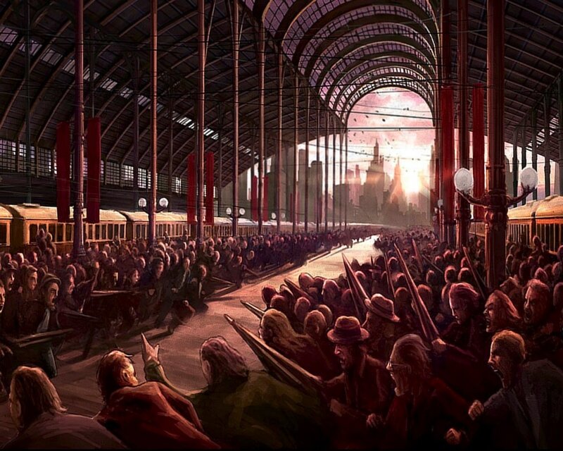 Crowd in Train Station