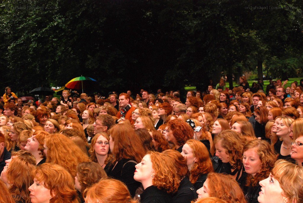 crowd of red-haired people