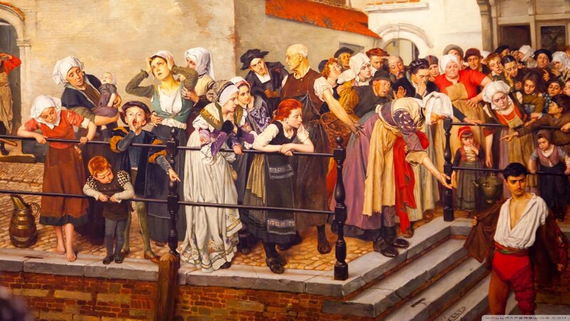 Crowd on a Bridge