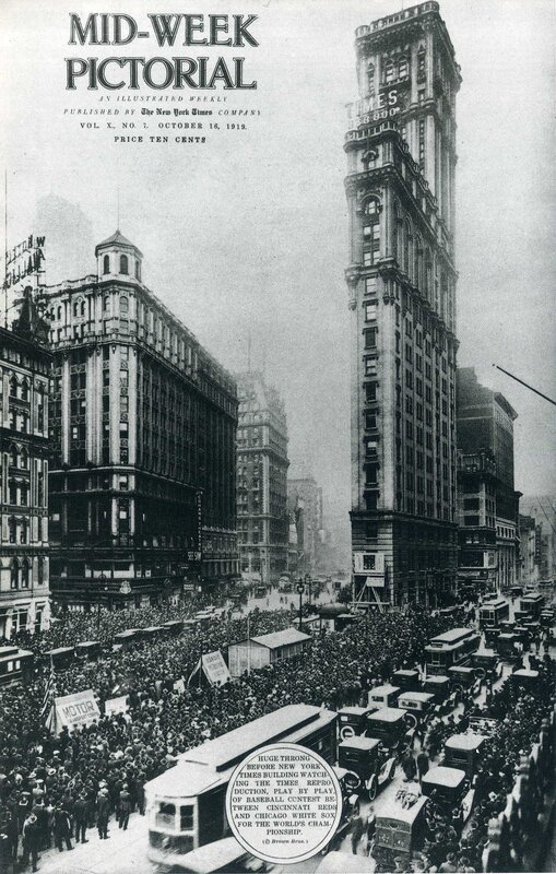 Crowd outside Times Building