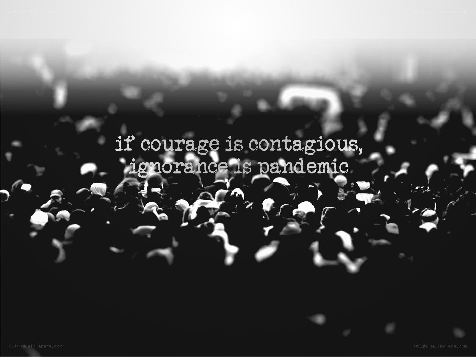 crowd with quote overlay