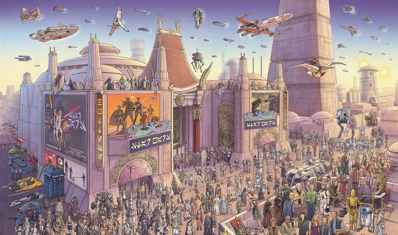 Crowded Alien Cityscape