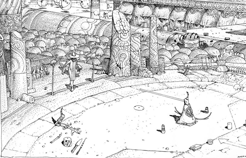 crowded alien marketplace