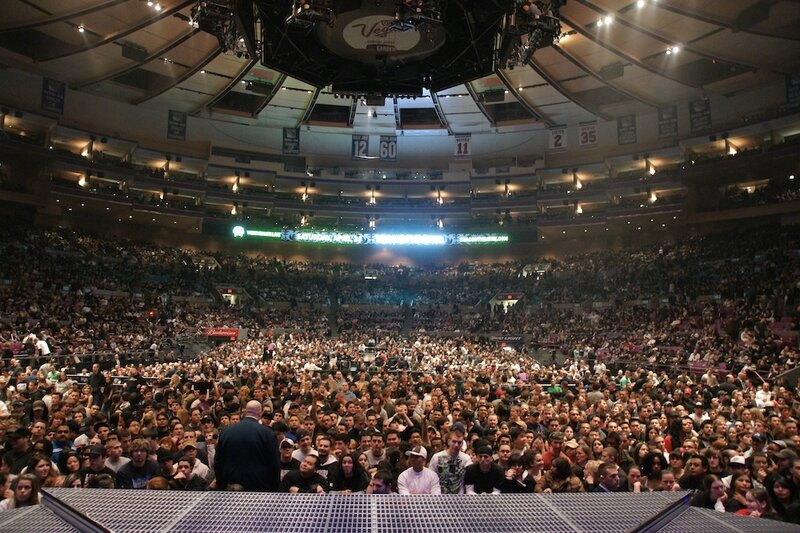 Crowded arena event