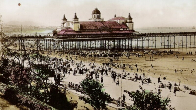 Crowded Beach Pier