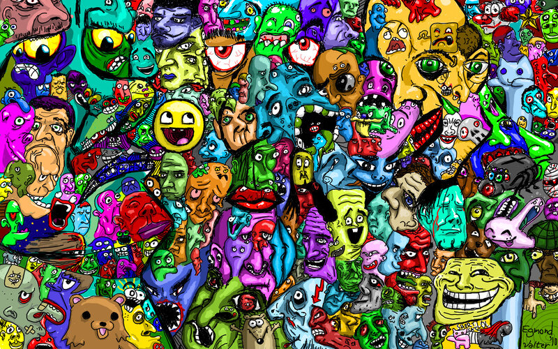 Crowded Cartoon Faces