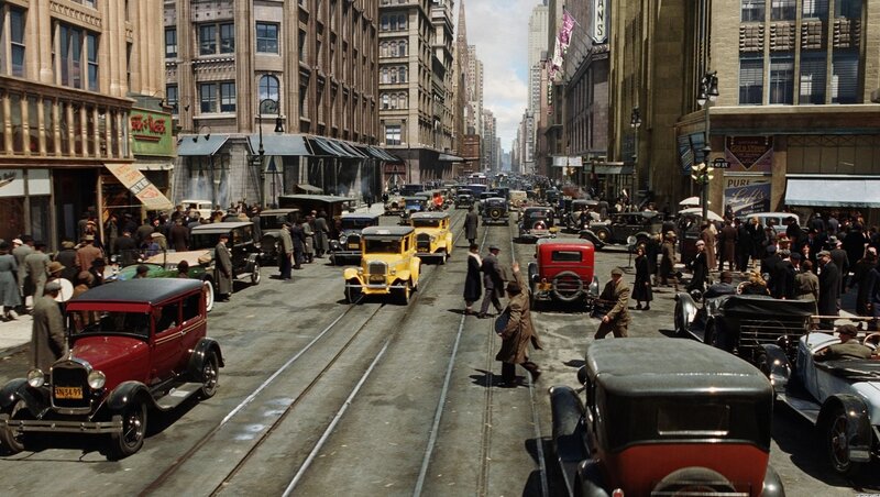 Crowded City Street — Gray, Busy, Afternoon