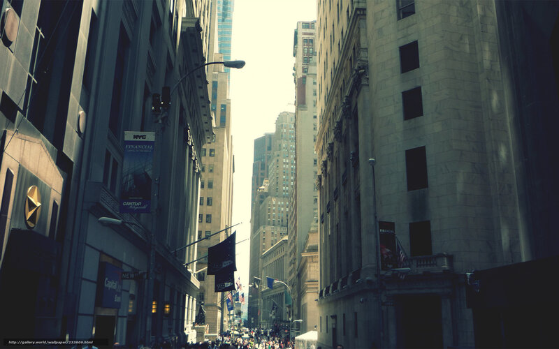 Crowded City Street — Gray, Dramatic, Afternoon