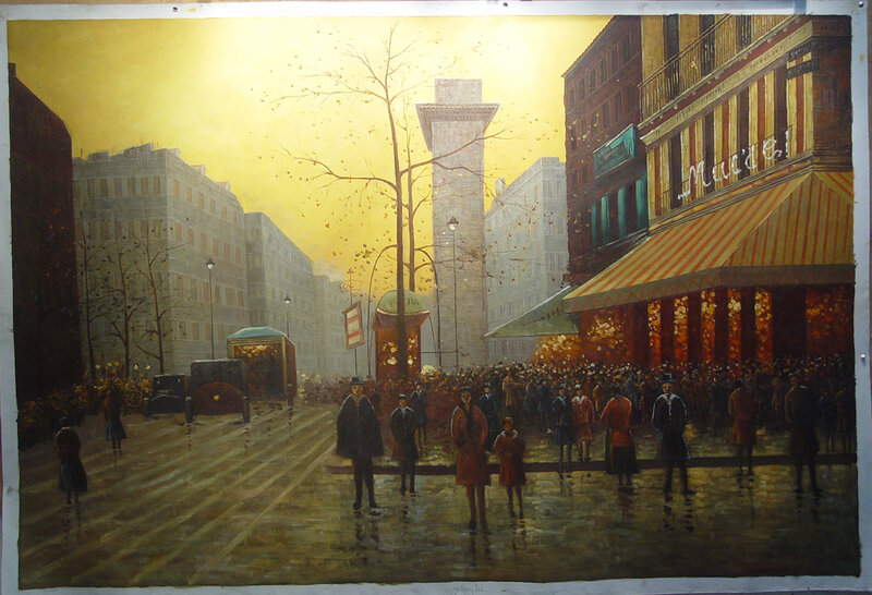 Crowded City Street