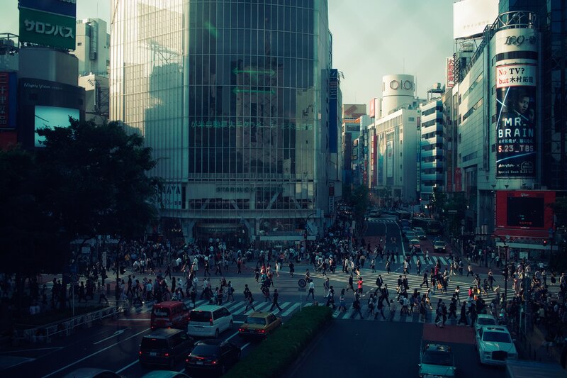 Crowded intersection in Tokyo