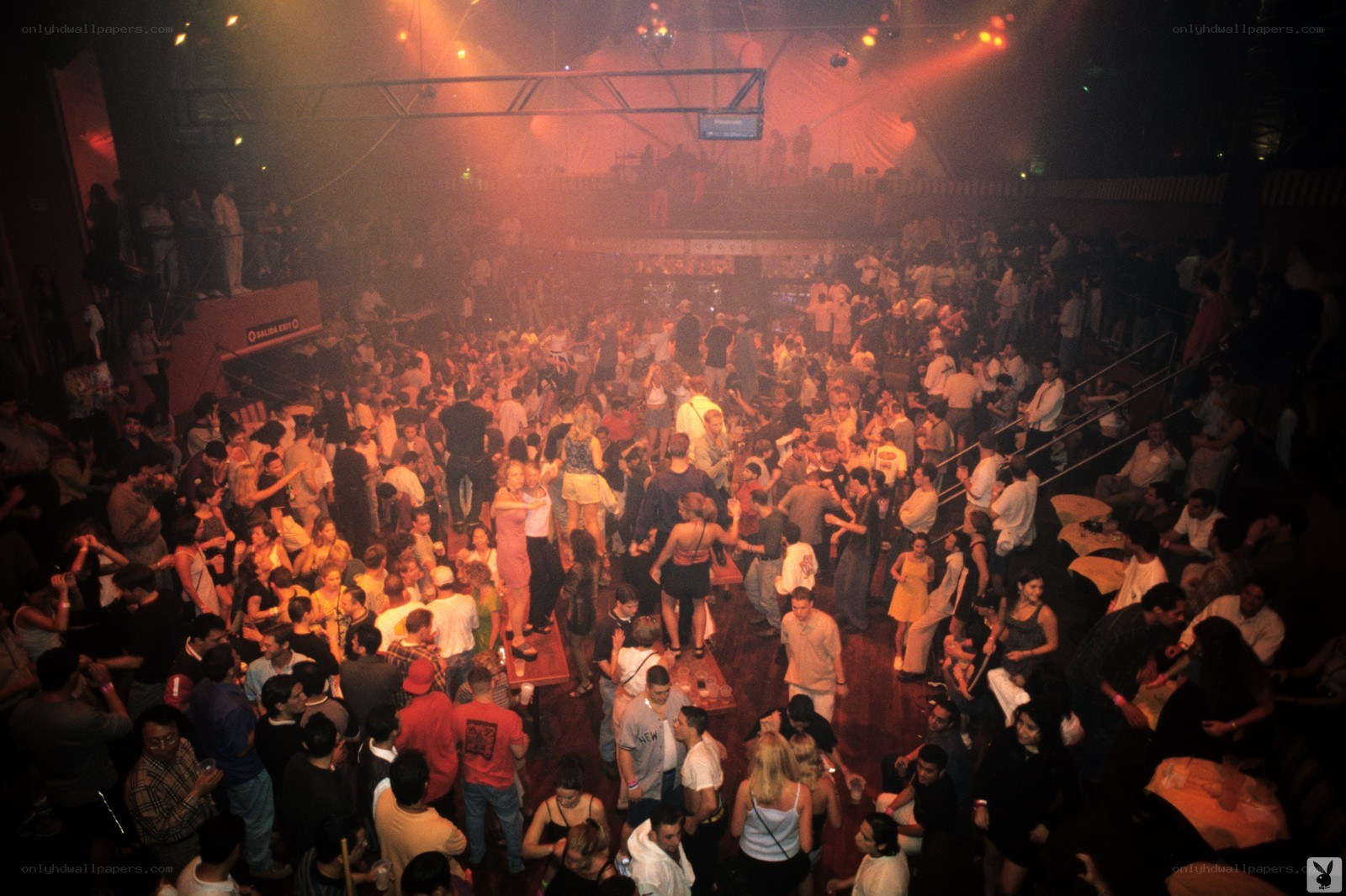 Crowded nightclub dance floor