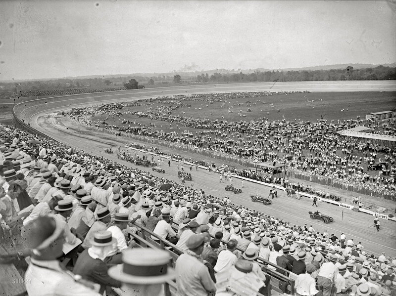 Crowded race track event