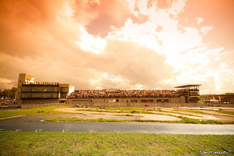 Crowded Race Track Stands