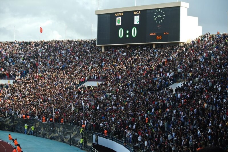 Crowded Stadium Stands — Black