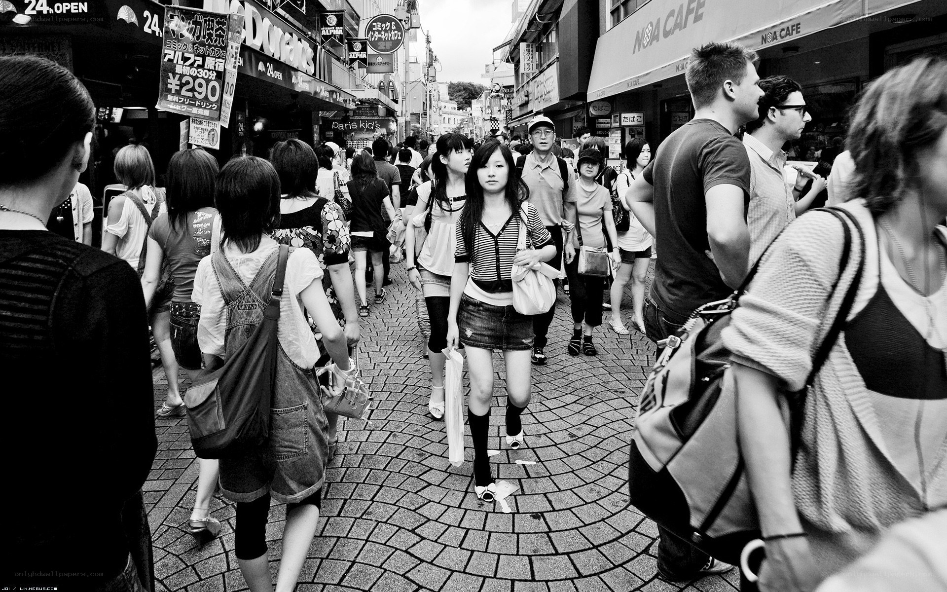 Crowded street in Japan