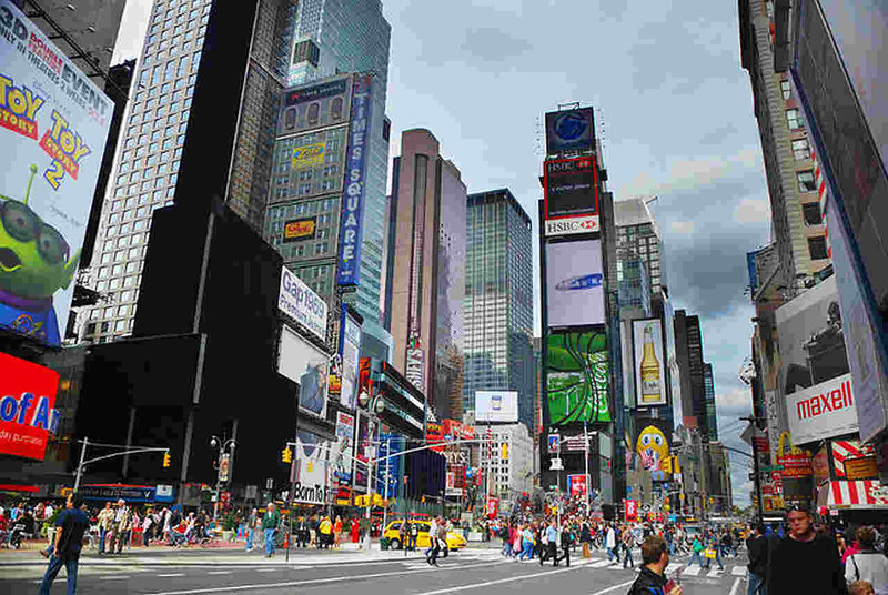 Crowded Street in Times Square