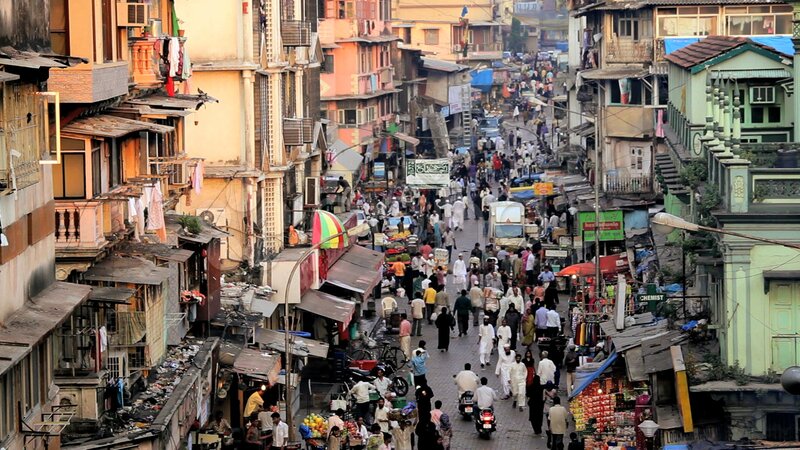 Crowded Street Market — Brown
