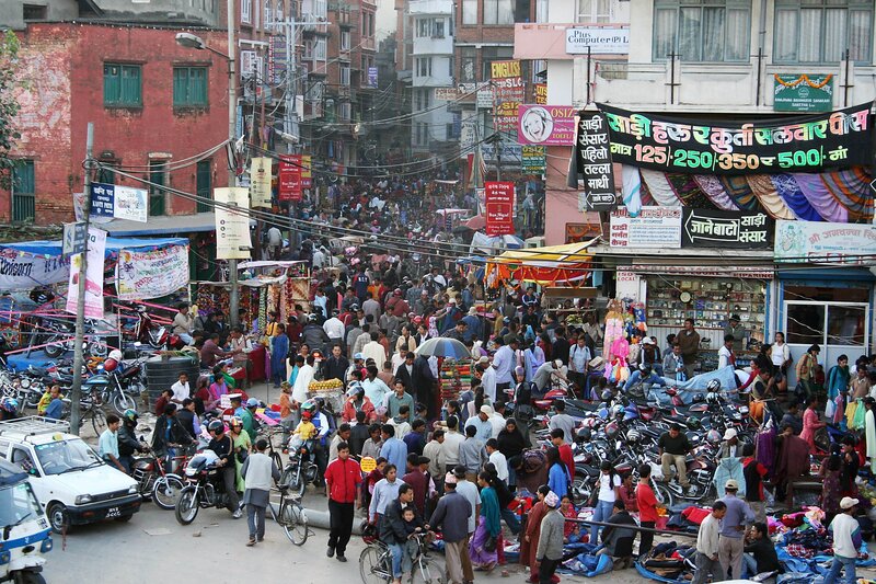 Crowded Street Market