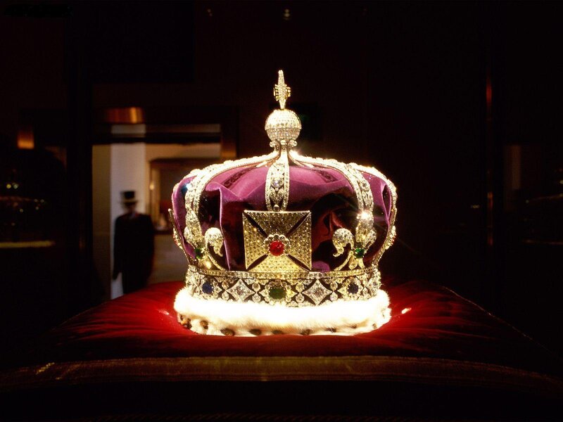 Crown on Velvet Cushion