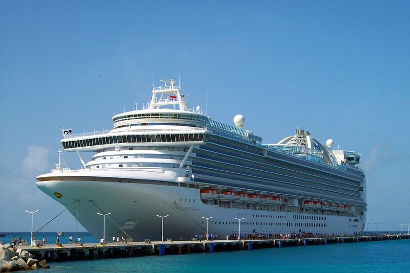 Crown Princess cruise ship docked