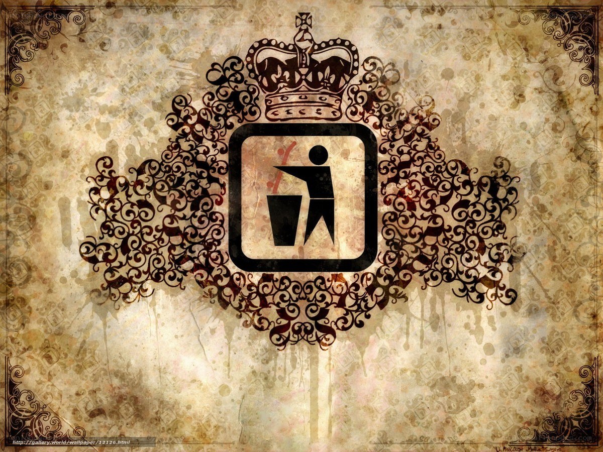 crown trash icon design