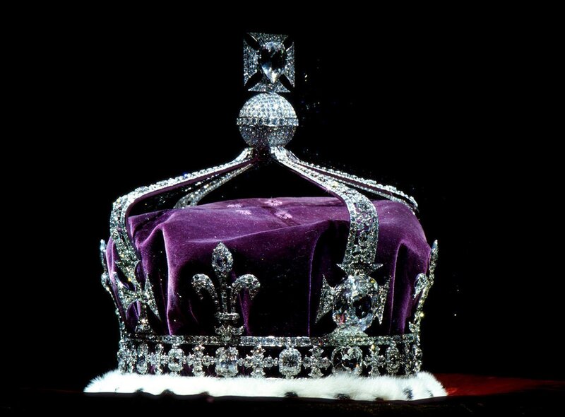 Crown with Purple Velvet — Black