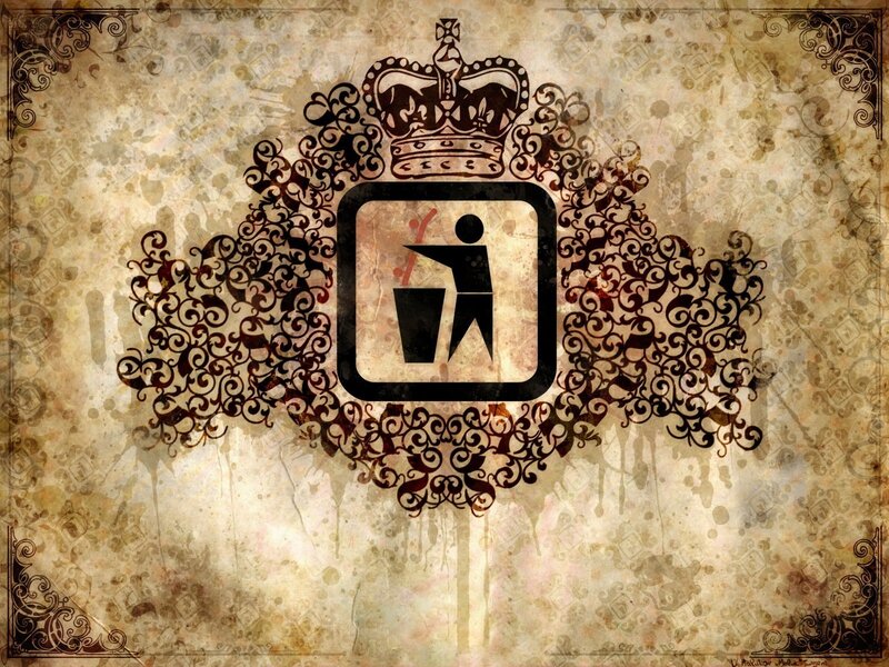 crown with trash icon