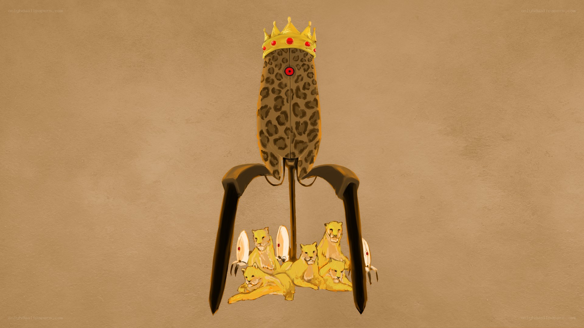 crowned robotic lion king