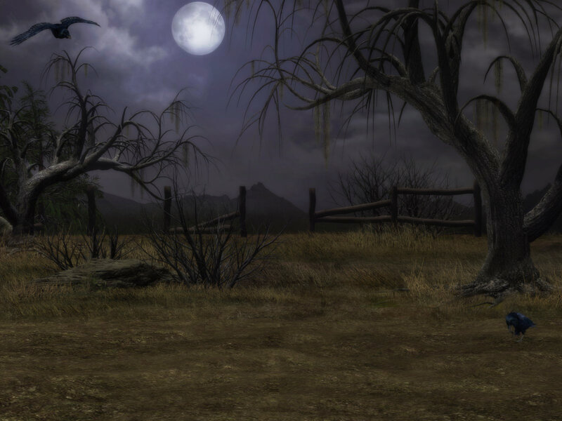 Crows in a Field — Gray