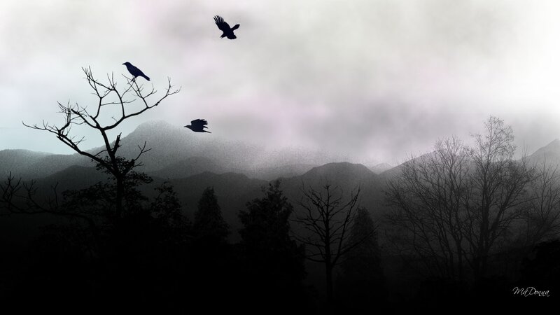 Crows in Misty Mountains