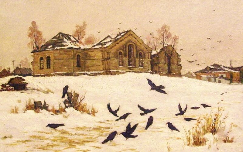 Crows in Snow
