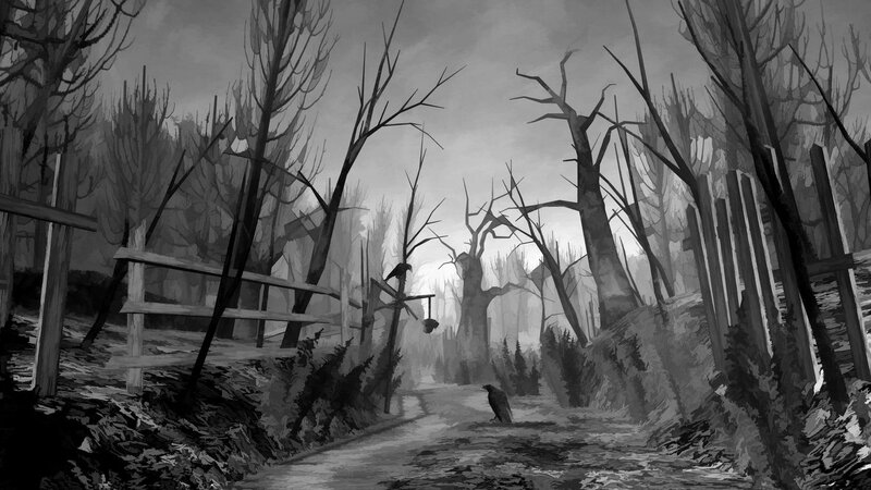 Crows on a Path