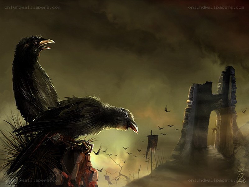 Crows on a Ruined Landscape