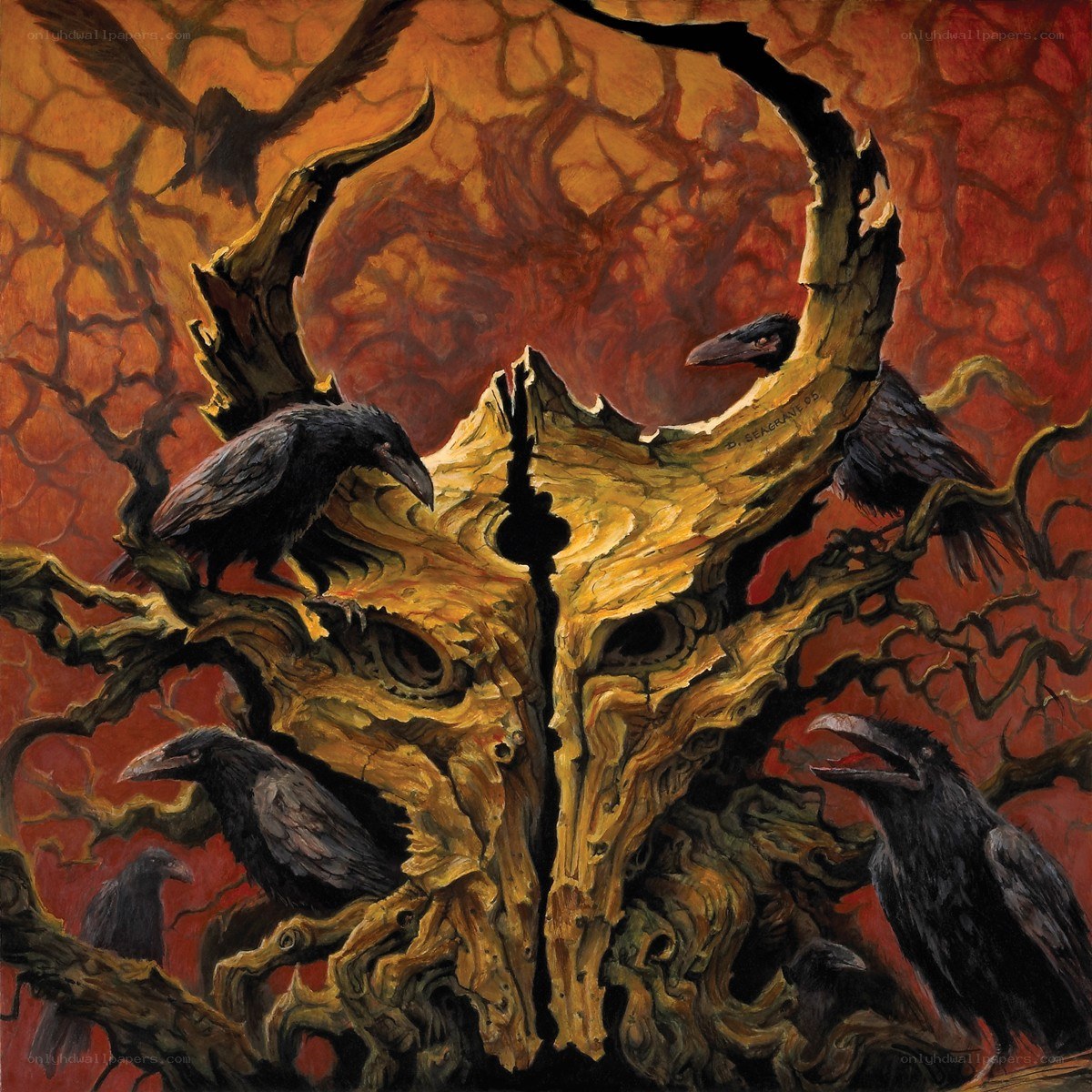 Crows on a Skull Tree
