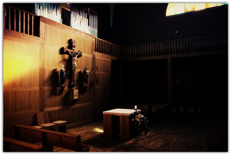 Crucifix in Church — Brown