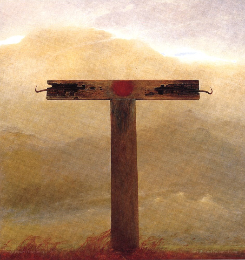 Crucifixion with horns