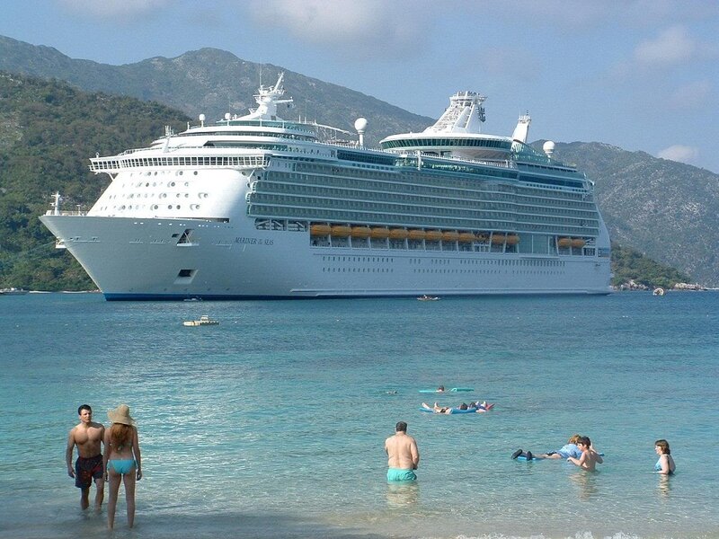 Cruise Ship at Beach