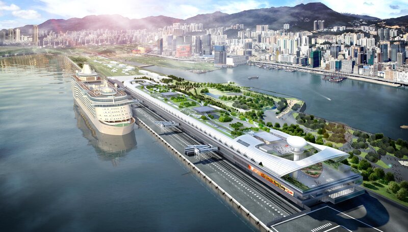 Cruise Ship at Dock — Blue, Serene, Afternoon, 3d Render
